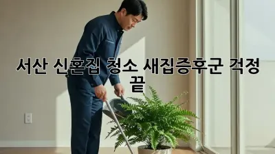 서산 신혼집 청소, 새집증후군 걱정 끝!